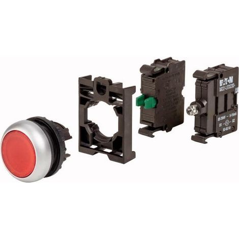 Bouton poussoir lumineux appareil complet 000132605 EATON M22 DL R K10LED230 BVP