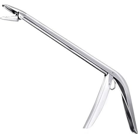 Herramientas de recogida, pinza extensible plegable de 160 cm, herramienta de asistencia de aluminio para personas con discapacidad con pinza de goma giratoria, brazo largo extensible para recoger bas (1/5)