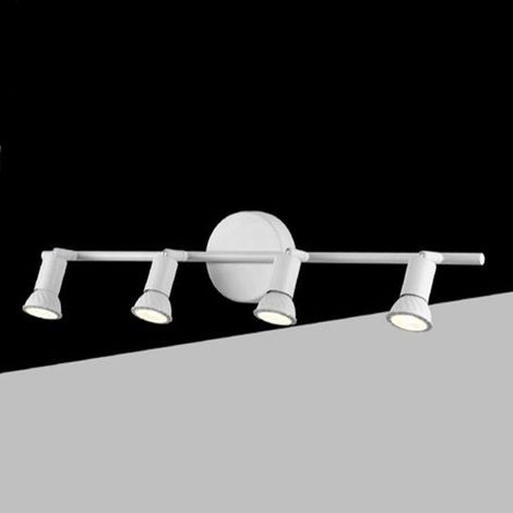 Trade Shop - copy of FARETTO SPOT LED ORIENTABILE DA SOFFITTO C72-B2 2XGU10 MAX.10W IP20 BIANCO DESIGN MODERNO -