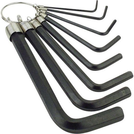 Brüder Mannesmann Innen-Sechskant Winkelschraubendreher-Set 2.5 mm, 3 mm, 4 mm, 5 mm, 6 mm, 8 mm, 1