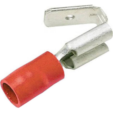 COSSE CLIP 6.3 MM X 0.8 MM LAPPKABEL 63102010 AVEC DÉRIVATION 0.5 MM² 1.5 MM² PARTIELLEMENT ISOLÉ ROUGE 50 PC(S) (1/2)