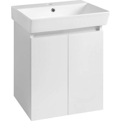 Aqualine Paneda - Mobile per lavabo 45x55x34 cm, bianco PN245 (1/4)