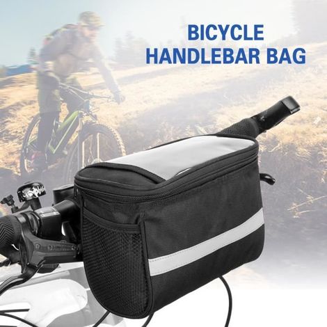 Lixada Vélo Vélo Avant Sac VTT Vélo Guidon Sac Panier Sacoche Glacière Avec Bande Réfléchissante-8 (1/4)