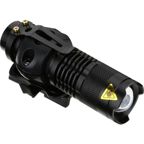 Lampe de Poche pour Casque, Lampe de Poche Del Portable Outdoor pour Casque ou Lampe de Poche Double lumière montée