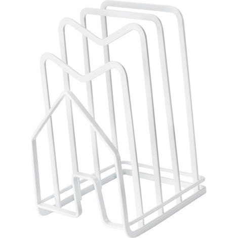 Support de rangement pour planches à découper, multifonctionnel, pour couvercles de casseroles et poêles, en fer, bonne ventilation, organisateur de plan de travail blanc standard (1/5)