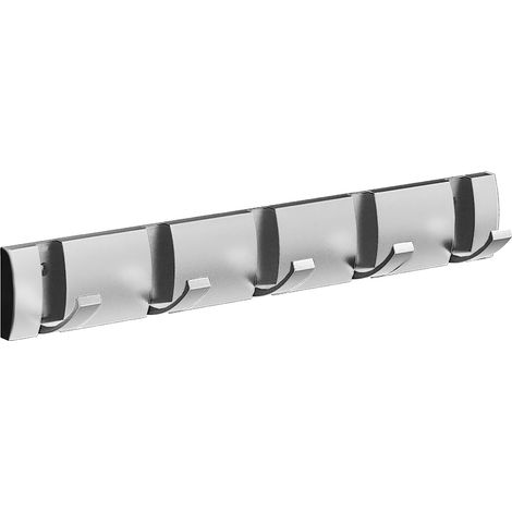 Armario plegable de pared con 5 ganchos invisibles, fabricado en aluminio de calidad aeroespacial. Perchero sin necesidad de taladrar para su montaje detrás de una puerta (40 cm). (1/5)