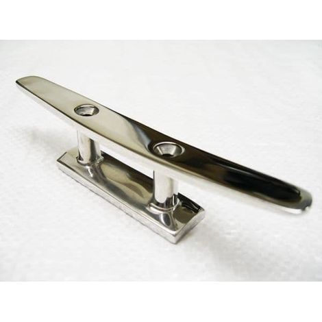 Stainless Steel Rope Cleat 250MM (10" 2 Hole Low Flat Marine Boat Deck Cleat)