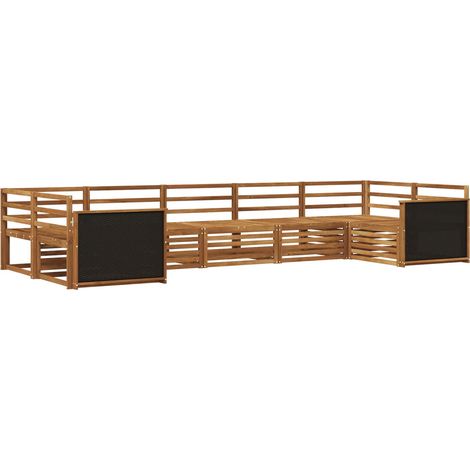 Outdoor Sofa Set 7 pcs Natural Solid Acacia Wood vidaXL (1/5)