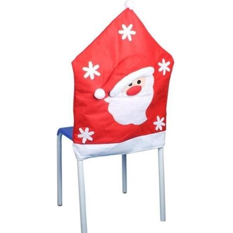 Hussen für Stühle – Möbelbezug – Weihnachtsmann – Rot – 65 x 50 cm – Innenbereich
