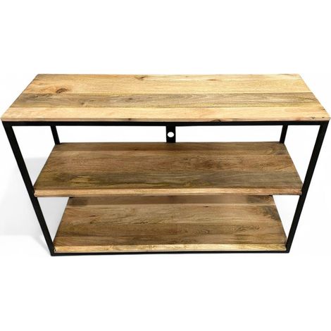 ORION91 CONSOLA NIRVANA MADERA Y METAL ESTANTERÍA MUEBLE 120x40x80cm - SpazioLuzio