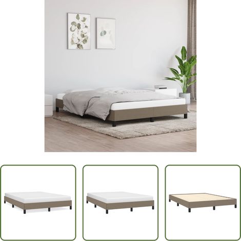 Matratze - Bettgestell ohne Matratze Taupe 140x200 cm Stoff (1/5)