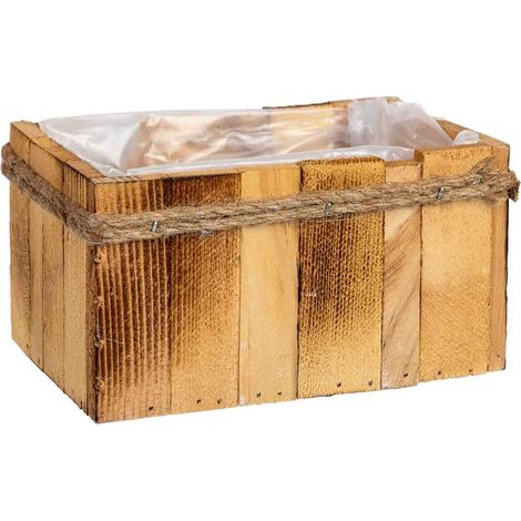 Cesto rectangular de madera 17x11x9h cm (1/5)