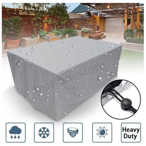 Housse pour mobilier de jardin Housse Salon De Jardin Carre 210d,100x100x85cm Housse De Meuble De Jardin Impermeable Housse Pour Table De Patio Rectangulaire Résistant À La Déchirure Pour Meubles Tel