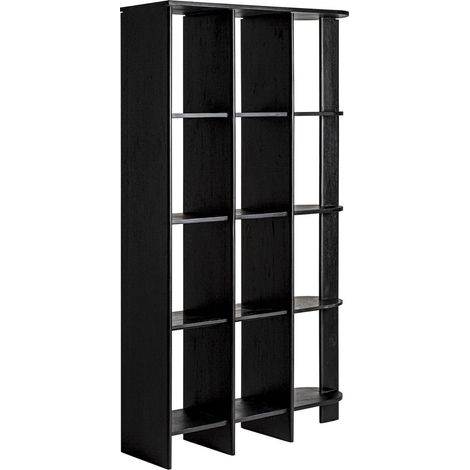 Étagère contemporaine en bois de manguier noir finition naturelle - Noir bois naturel (1/5)