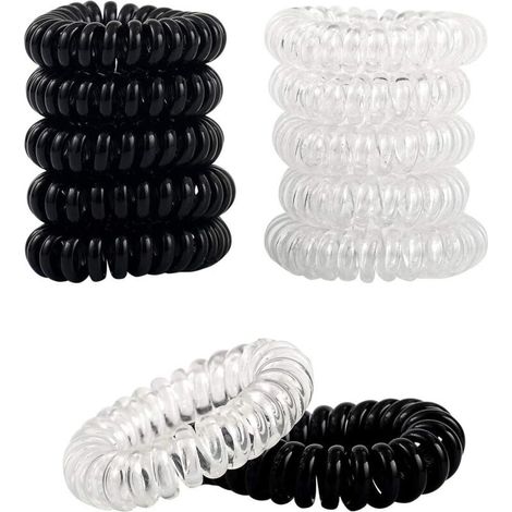 12 élastiques à cheveux en spirale – élastiques à cheveux en spirale pour femmes et filles (1/5)
