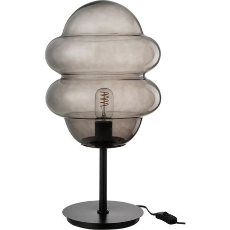 Lampe à Poser en Verre "Cuillere Miel" 52cm Gris (1/3)