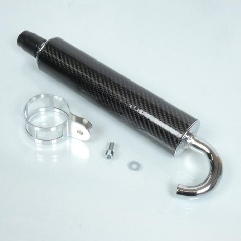 schalldämpfer kartusche auspuff Ø22 carbon chrom für roller (1/4)