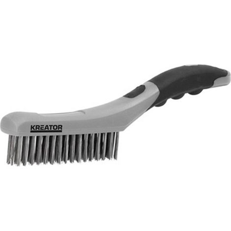Spazzola in setole d'acciaio con manico bimateriale krt561005 kreator
