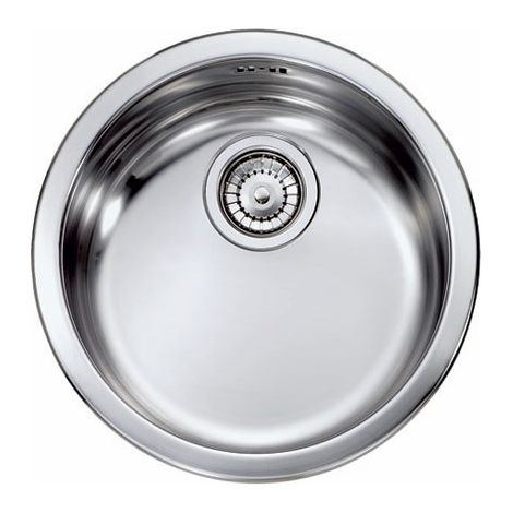 CM 011949XCSSX Cinzia Lavello da incasso rotondo 1 vasca 44 cm Acciaio Inox AISI 304 piletta 3,5'' colore Inox Satinato (1/6)