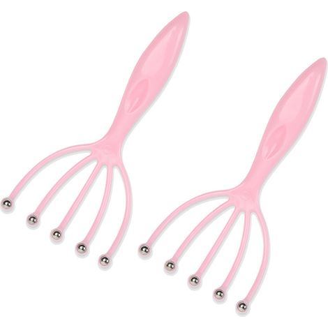 Massager Pour Cuire - Tete Et Cuir Chevelu - Poignee Ergonomique - Billes En Acier Elastiques - Usage Portable Sans Batterie - 1 Unite (1/5)