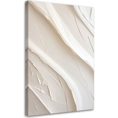 Tabelau sur Toile, Texture 3D Beige,80x120