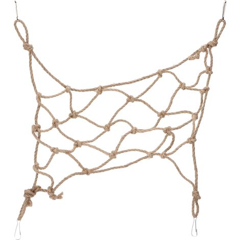 Filet d'escalade pour animaux de compagnie, échelle de corde à grimper pour oiseaux, filet d'escalade en corde de chanvre pour perroquets et hamsters de petite taille (1/5)