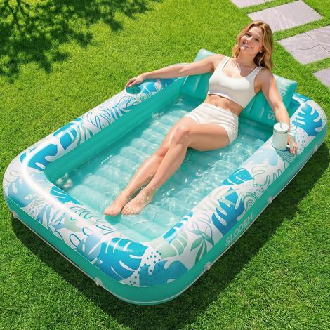 Aufblasbare Matratze 178 x 116 cm für Pool, Sonnenliege für Erwachsene, Pool-Schwimmhilfe, aufblasbare Matratze für Erwachsene, Sommerspaß, Wasserparty (1/5)