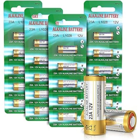 Lot de 20 Piles alcalines 23 A 12 V A23S MN21/23 L1028 A23 12 V (1/5)