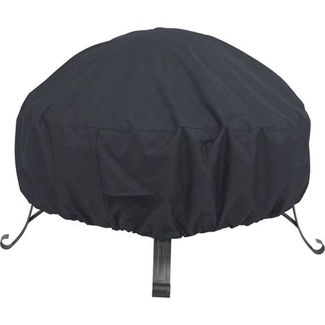 210D Housse de brasero ronde de 85 cm de diamètre x 40 cm,housse imperméable et coupe-vent,noir (1/3)