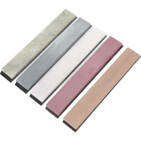 Lot de 5 pierres à aiguiser pour couteaux, grains 1000, 3000, 5000, 8000 et 10000, pour une utilisation domestique en cuisine. (1/5)