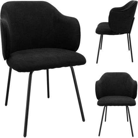JUMIhome Samt-Cord-Sessel für das Wohn- oder Esszimmer (1/5)