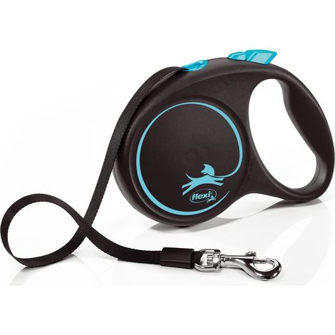Guinzaglio per Cani Flexi BLACK DESIGN 5 m Azzurro Taglia M (1/5)