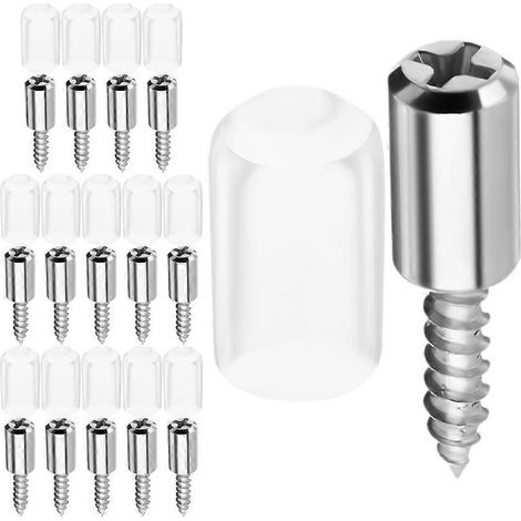 Chevilles de support d'étagère autotaraudeuses, adaptées aux amateurs de bricolage, robustes et fiables, argentées, 3,00 x 0,50 x 0,50 cm, 20 pièces par paquet. (1/5)