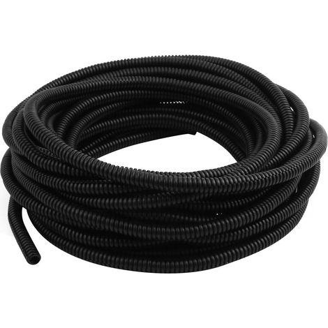 Schwarzer Kunststoff 6,5 mm x 10 mm, flexible, gewellter Schlauchschlauch 11,51 m Länge (1/2)