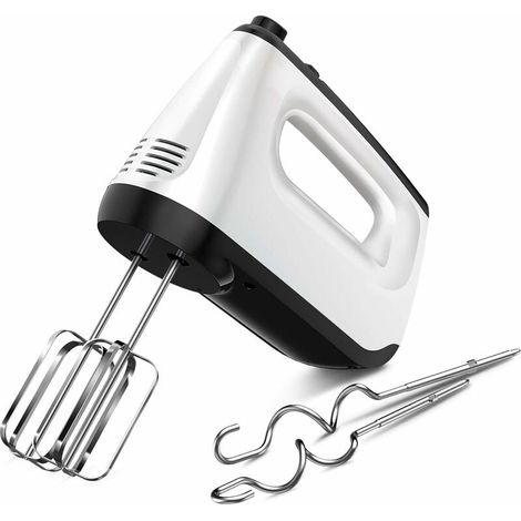1 Batteur électrique à main, 6 vitesses, moteur 400 W, fonction turbo, 2 fouets, 2 crochets, éjection automatique, pâtisserie (1/5)