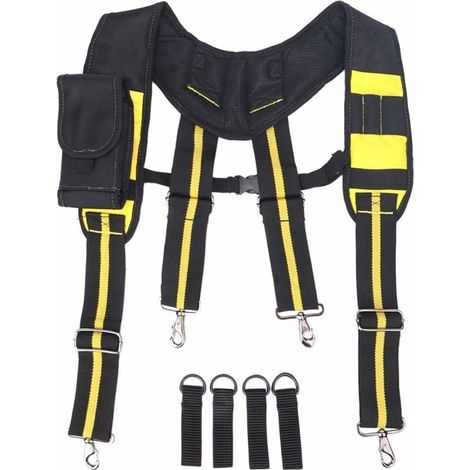 Tool belt, adjustable suspenders, tool belt, tool holder, belt, suspenders, men, professional tools for carpenters, electricians, plumbers MUMU (1/4)