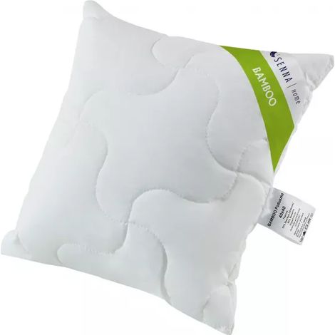 Cuscino anallergico 40x40 Bamboo Eco 300g bianco realizzato con fibre ottenute dal legno di bambù Inter Widex