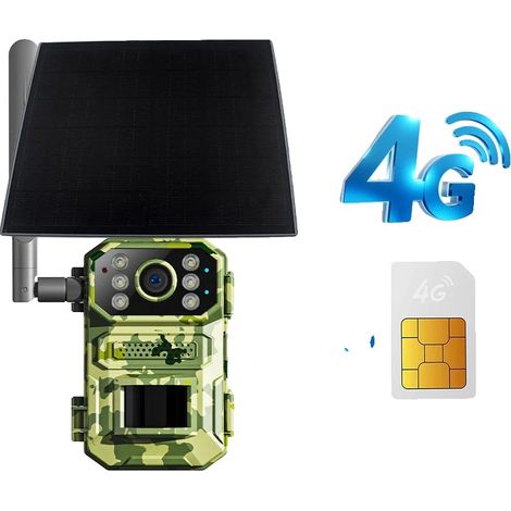 Cámara de vigilancia para exteriores, conectividad 4G LTE, alimentación solar, solo cámara. (1/2)
