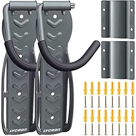 Support Velo Mural, Support Mural pour Vélo (Gris Ultime), Porte Velo Mural Peut Contenir Jusqu'à 68lb, avec Plateau à Pneus & Vis, Rangement Vertical Porte vélo Maison/Magasin/Garage (1/5)