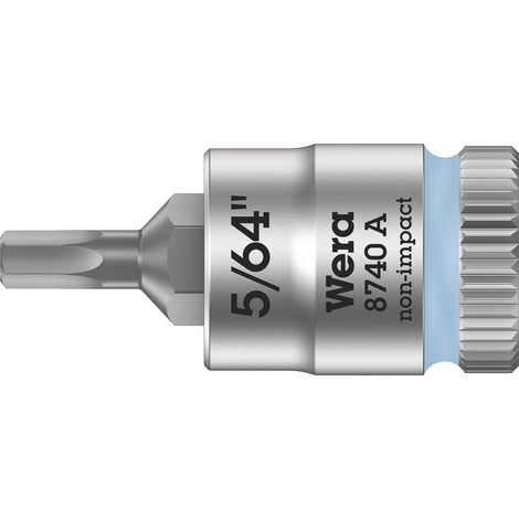 Wera 8740 A 05003380001 6 pans intérieurs Douille-embout 5/64" 1/4" (6.3 mm) (1/4)