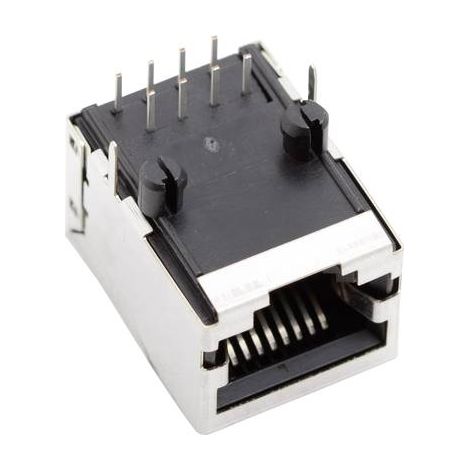 Embase modulaire femelle sans éclisse de blindage BEL Stewart Connectors SS64800-031F RJ45 embase femelle horizontale Pôle: 8P8C nickelé, métal 1 D13262 (1/2)