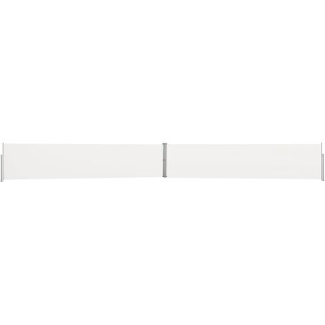 INLIFE Auvent latéral rétractable de patio 140x1200 cm Crème (1/5)