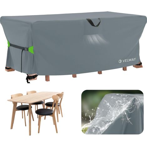 Housse Salon de Jardin Exterieur avec Évent, Gris, 170x95x74cm (1/5)