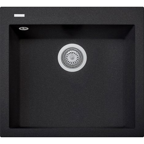 Lavello composito cucina Plados ON5610 una vasca - UM44 Nero Metal