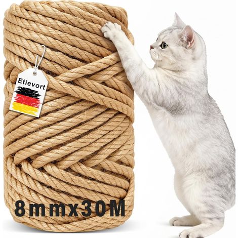 Corde en sisal pour arbre à chat 8 mm x 30 m (1/5)