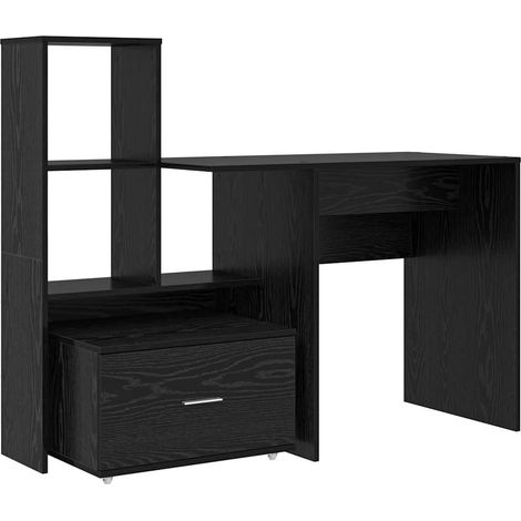 Maison Exclusive - Schreibtisch Schwarz Eichen-Optik 131,5 x 50 x