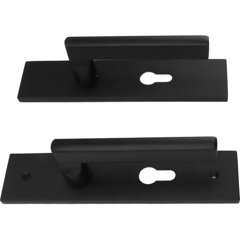 Poignée de porte en alliage d'aluminium, facile à installer, noire, universelle, prise en main confortable, pour porte (1/5)