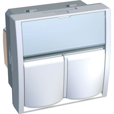 Prise double RJ45 Altira S-One catégorie 6 FTP blanc (ALB45336N)