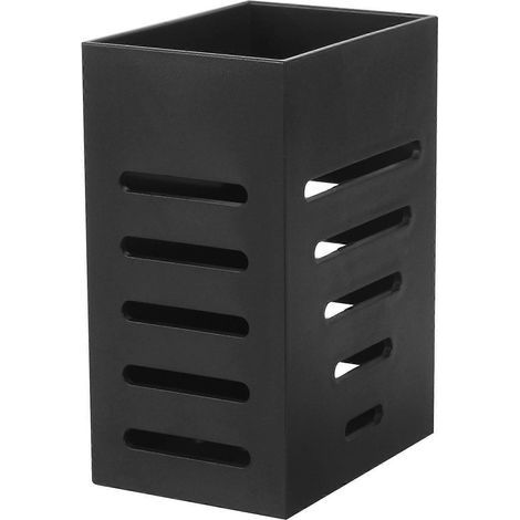 Porte-baguettes mural, porte-couverts pratique, porte-cuillères et fourchettes multifonction, style aléatoire-11.00X7.50X5.50CM-Black (1/4)