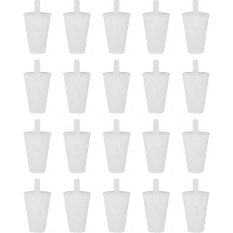 Lot de 20 bouchons en silicone résistants aux hautes températures, étanches et protecteurs, de forme conique. (1/5)